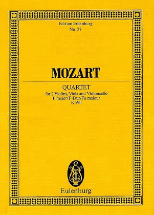 Book cover for String Quartet K.590 F Maj