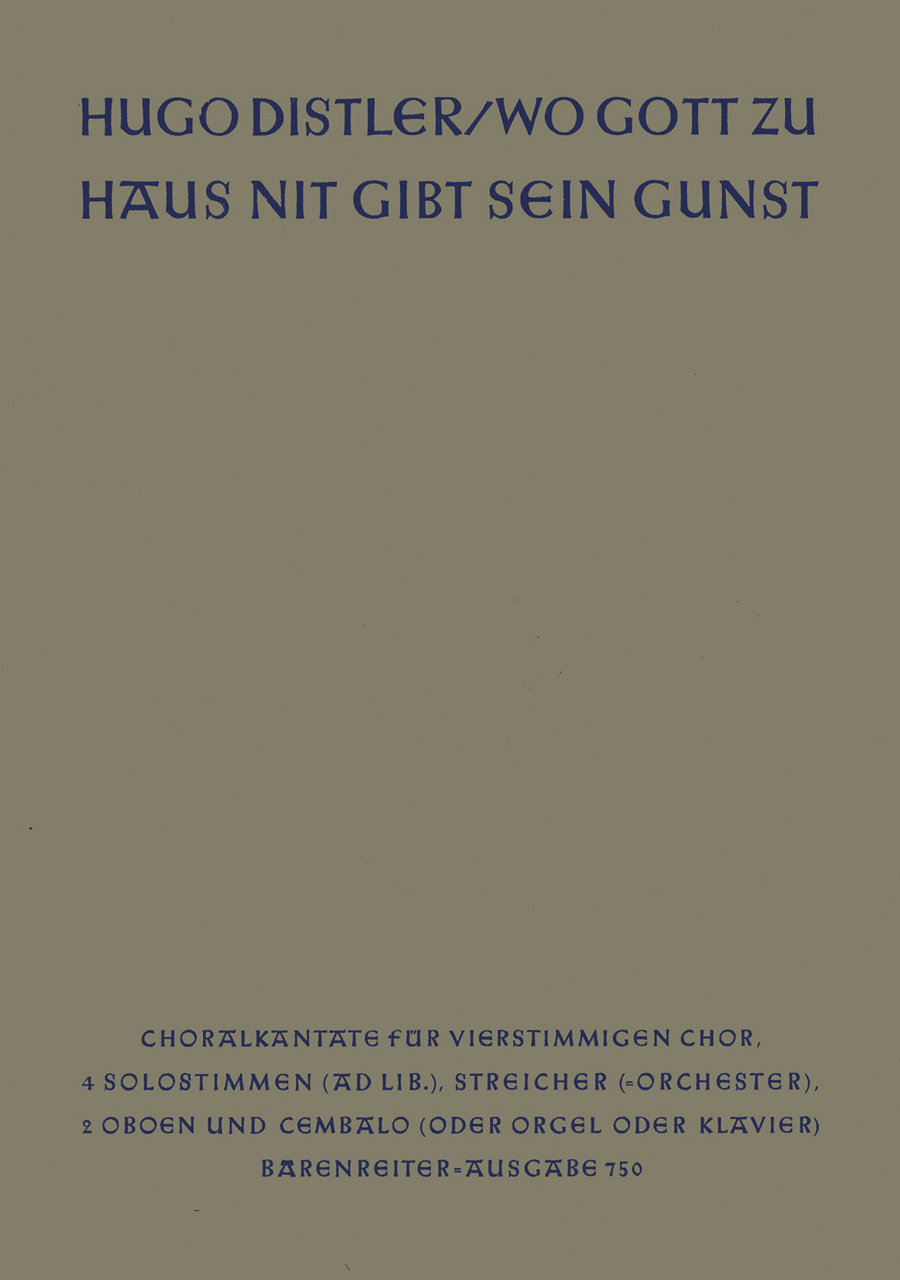Wo Gott zuhaus nit gibt sein Gunst, Op. 11/1 4-Part scores gallery preview page 1