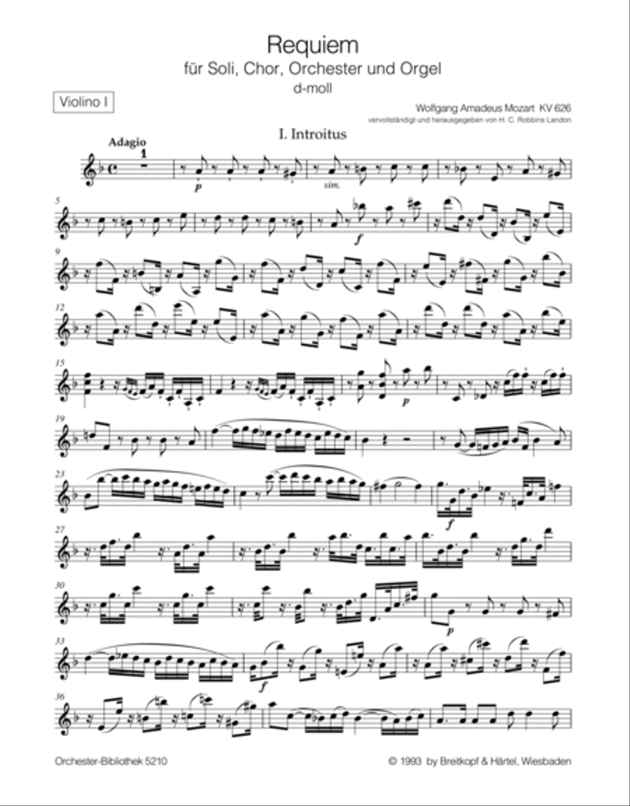 Requiem in D minor K. 626 4-Part scores gallery preview page 2