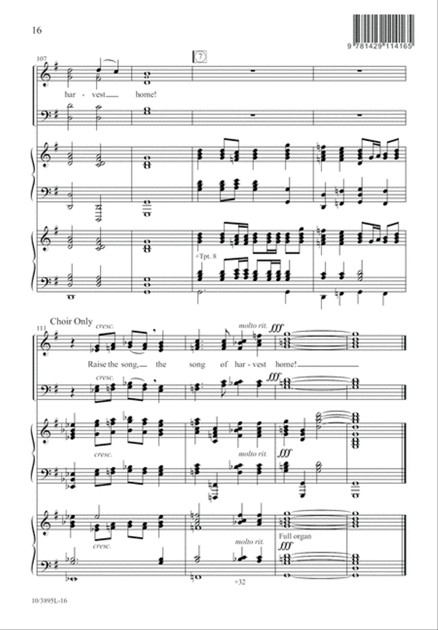 Raise the Song of Harvest Home 4-Part scores gallery preview page 17
