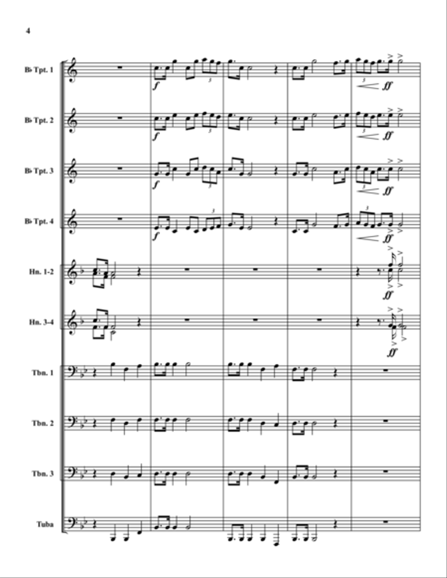 Endless Mountain Fanfare Brass Ensemble scores gallery preview page 4