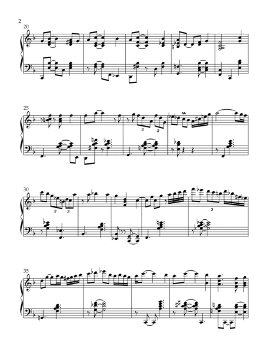 MOLLY MALONE (jazz piano arrangement) Piano Solo scores gallery preview page 3