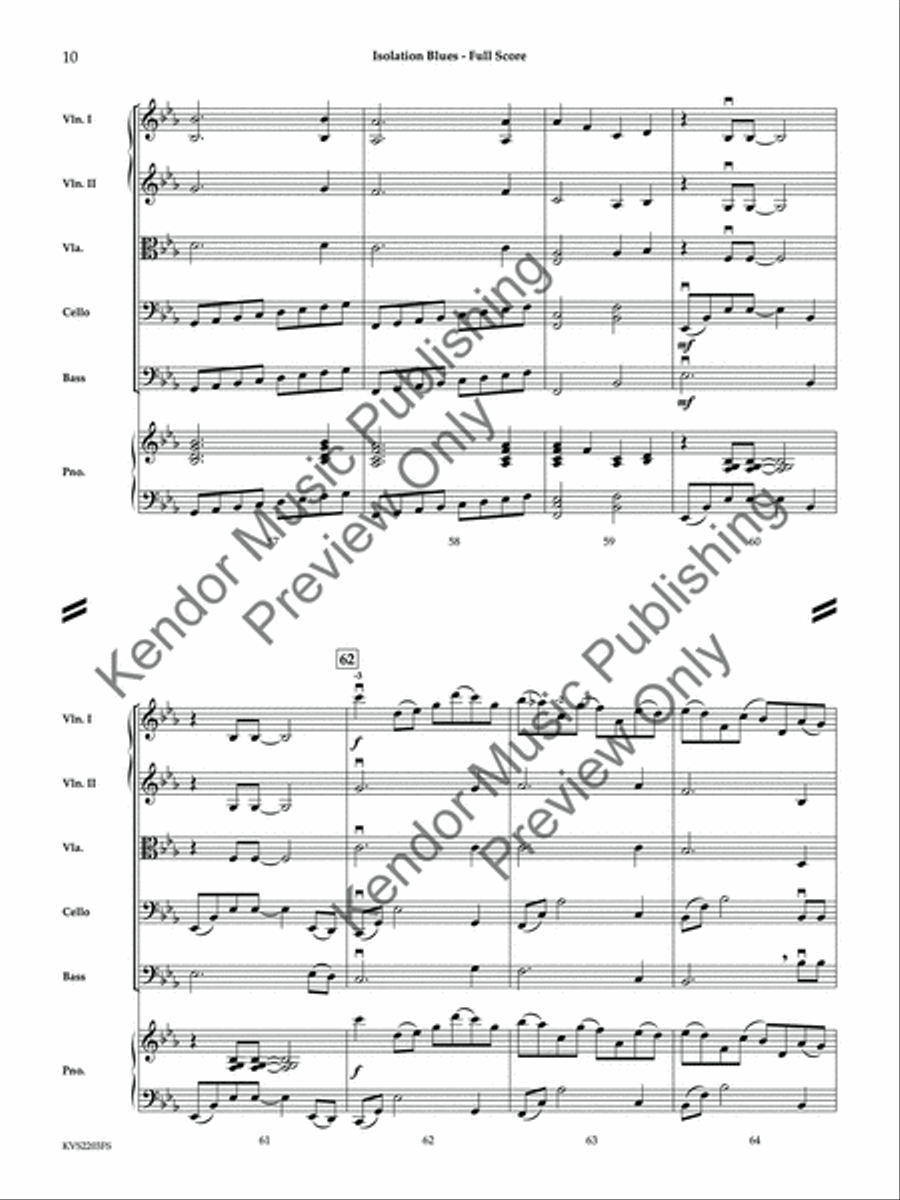 Isolation Blues Isolation Blues String Orchestra scores gallery preview page 11