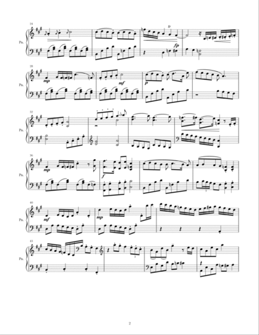 Rondo In A Rondo In A Piano Solo scores gallery preview page 2