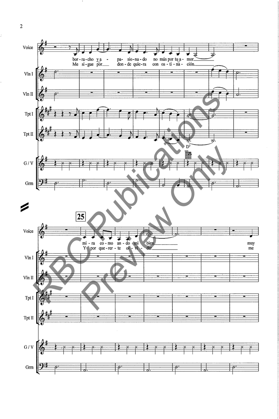 Tú Sólo Tú Voice scores gallery preview page 4