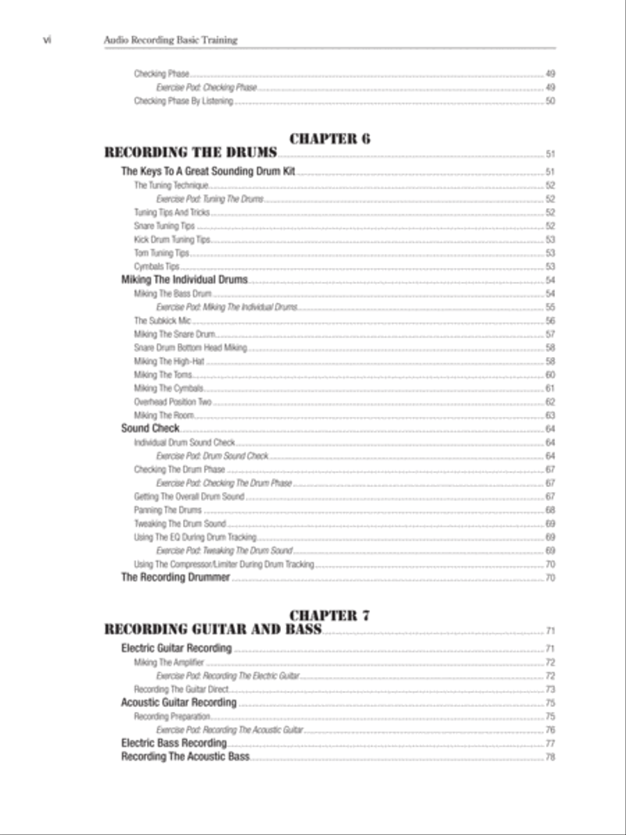 Audio Recording Boot Camp Textbook - Sheet Music page 5