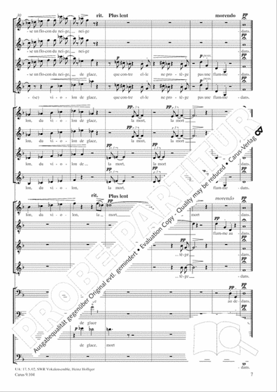 Des pas sur la neige Des pas sur la neige Choir scores gallery preview page 8