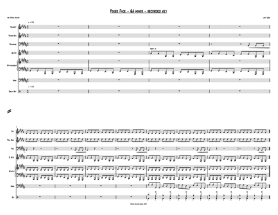 Poker Face Poker Face Jazz Ensemble scores gallery preview page 1