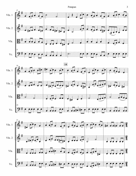 Patapan for String Quartet image number null