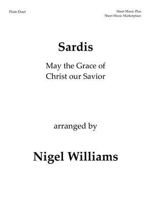 Book cover for Sardis (May the Grace of Christ our Savior), for Flute Duet