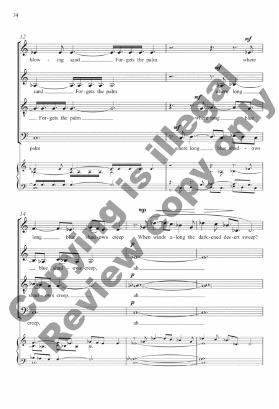 Selected Secular Choral Works of Julian Wachner 4-Part scores gallery preview page 42