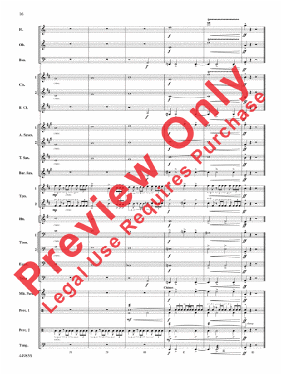 Pursuit of the Centaur Concert Band scores gallery preview page 17