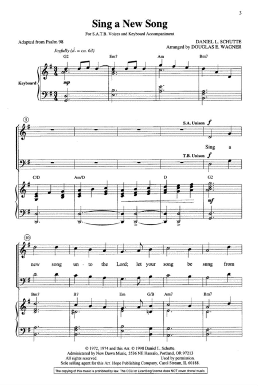 Sing a New Song 4-Part scores gallery preview page 2