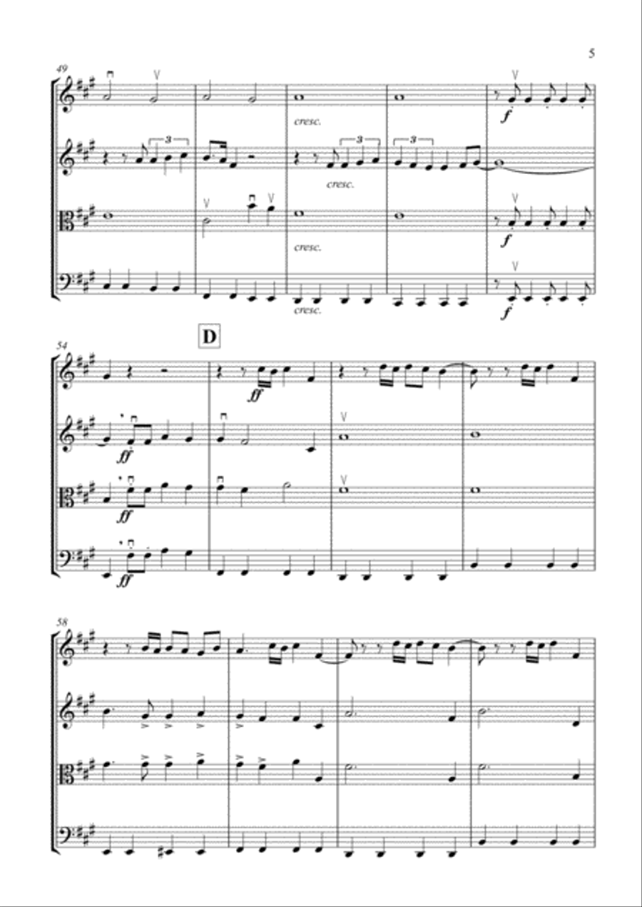 Final Countdown String Quartet scores gallery preview page 5