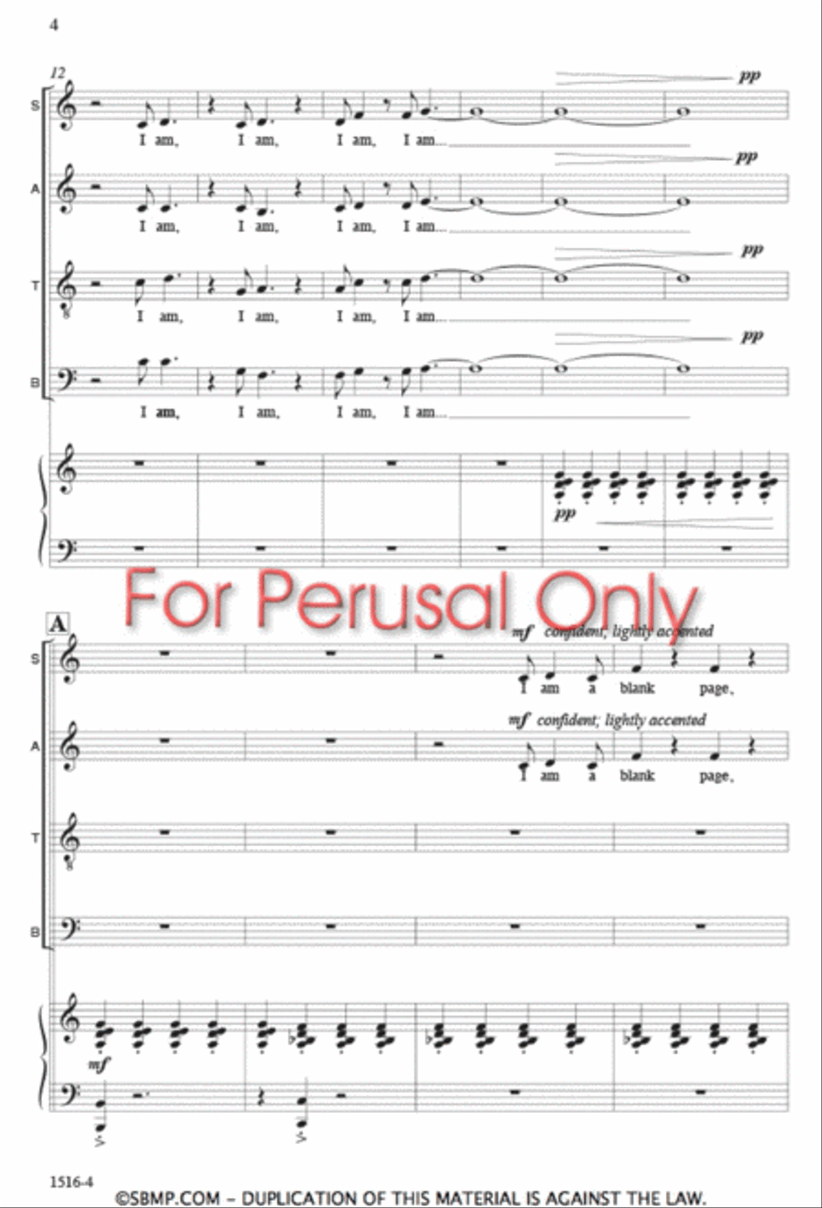 Identities - SATB Octavo 4-Part scores gallery preview page 3