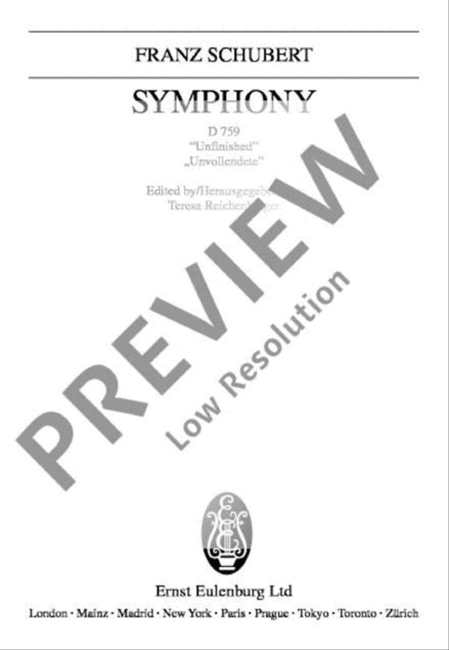 Symphony No. 8 B minor Orchestra scores gallery preview page 2