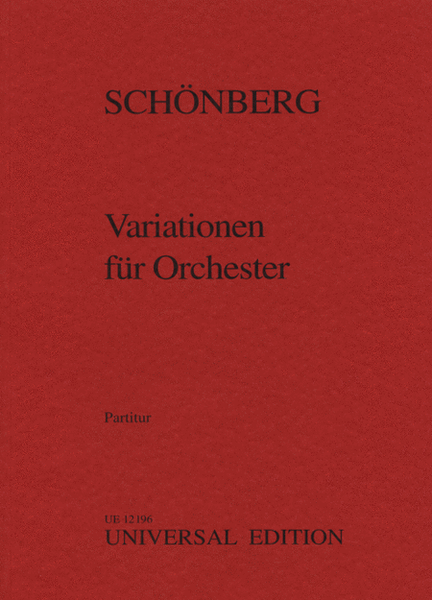Variations for Orchestra Op. 31 score