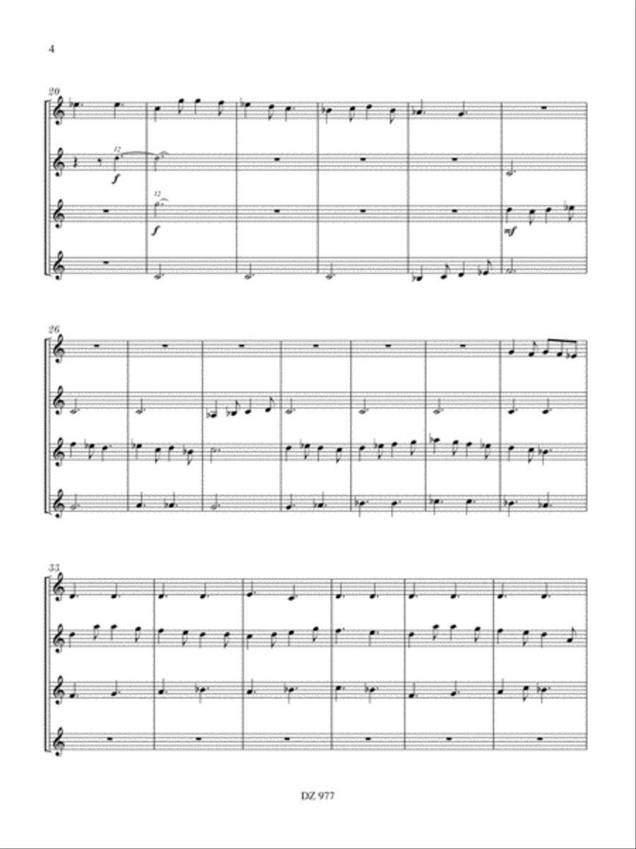 Pen ar bed Guitar Ensemble scores gallery preview page 4