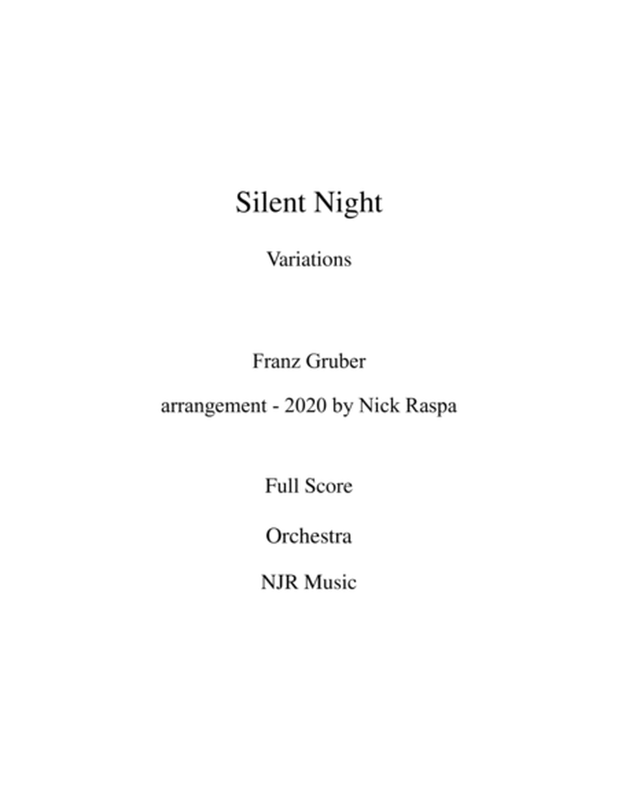 Silent Night - Variations (Full Orchestra) Full Set image number null
