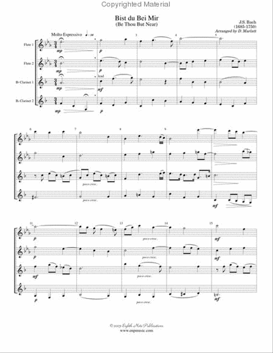 Bist du Bei Mir Bist du Bei Mir Woodwind Quartet scores gallery preview page 2