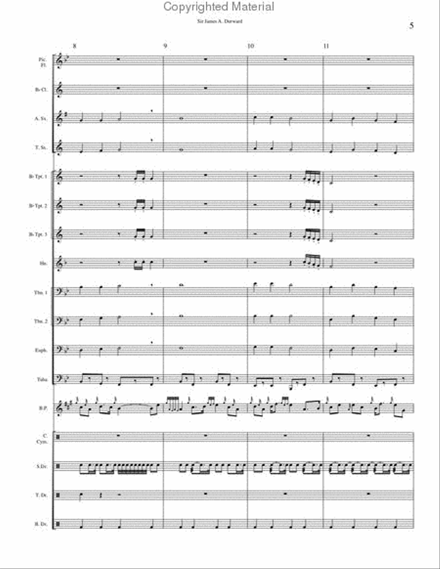 Sir James A. Durward Concert Band scores gallery preview page 5