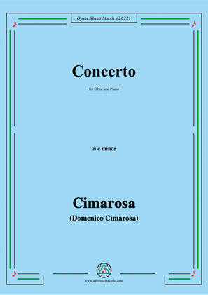 Book cover for Cimarosa-Concerto,in c minor,for Oboe and Piano