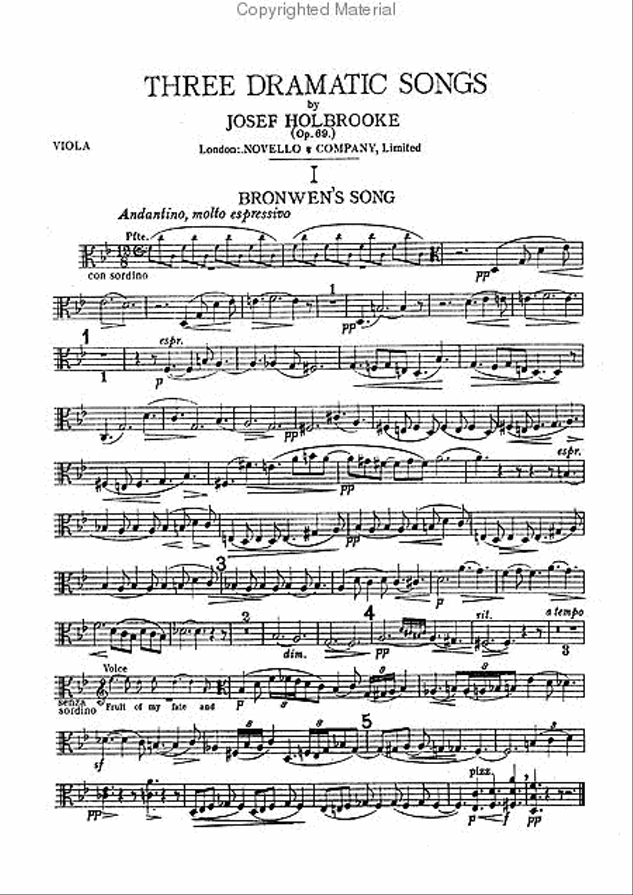 Three Dramatic Songs Tenor Voice scores gallery preview page 4