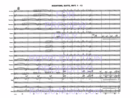 Nightowl Suite, Movement 1 (11 p.m. - Searching For Birdland) (Full Score)