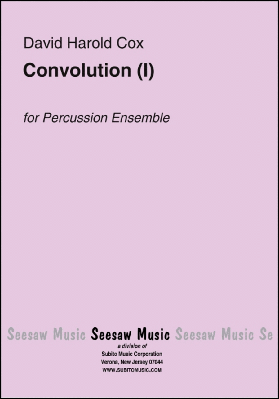 Convolution (I) symphonic movement Percussion Ensemble scores gallery preview page 1