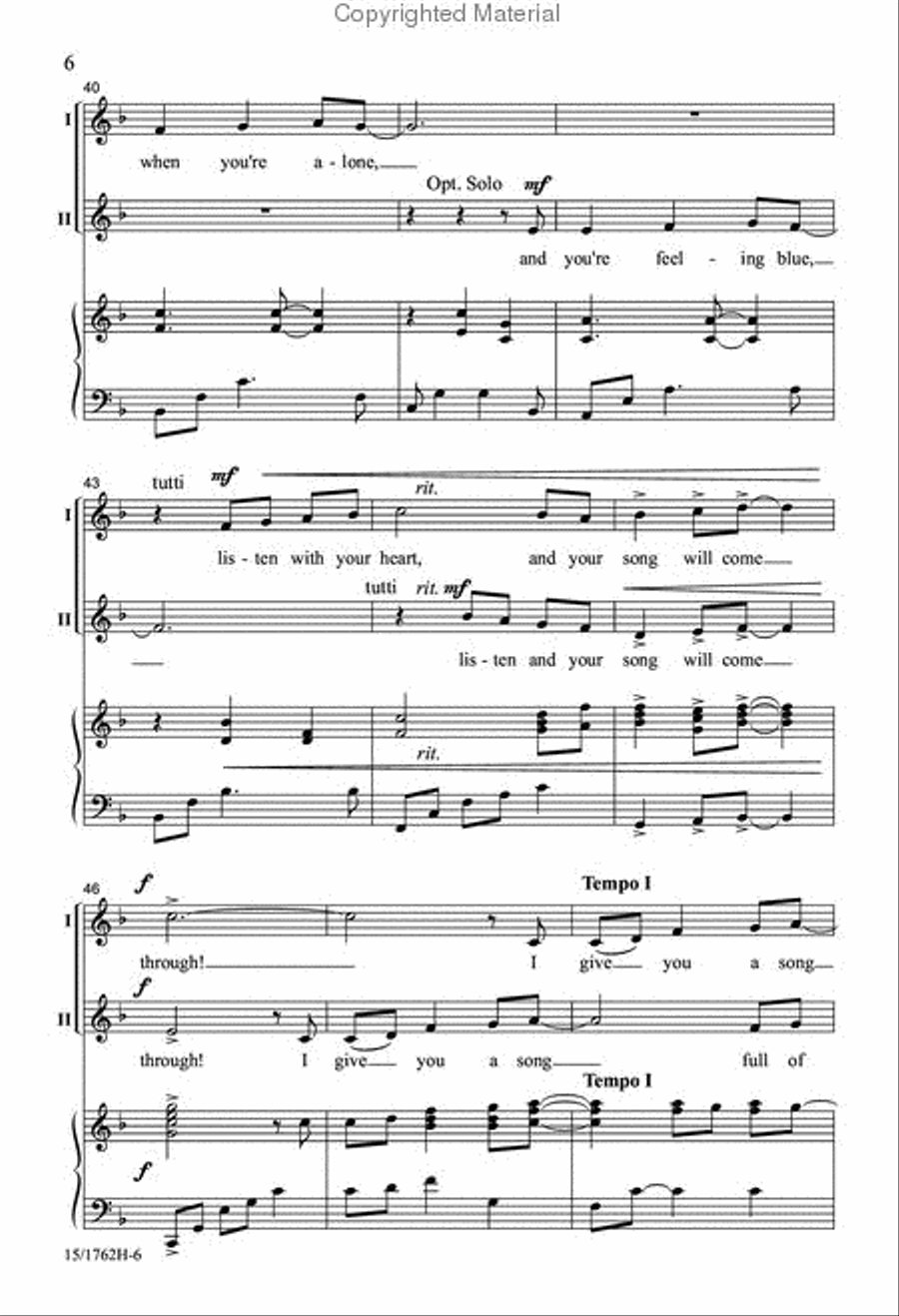 I Give You a Song 2-Part scores gallery preview page 6