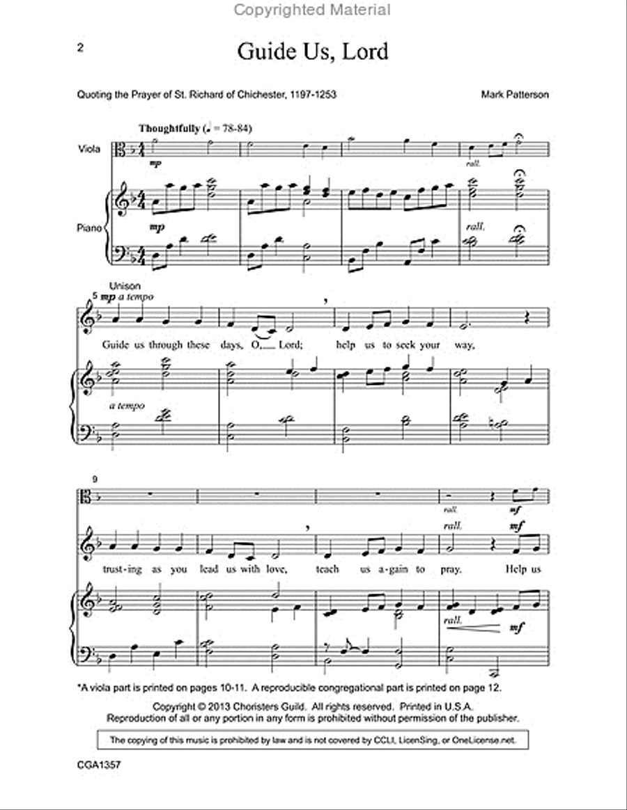 Guide Us, Lord 2-Part scores gallery preview page 2
