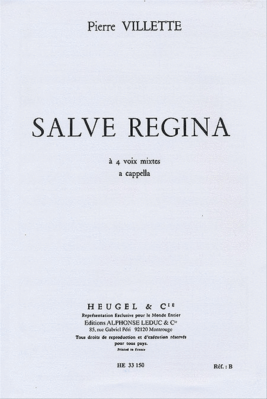 Salve Regina (satb) Salve Regina (satb) 4-Part scores gallery preview page 1