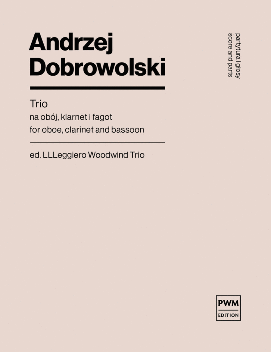 Trio For Oboe Clarinet and Bassoon Woodwind Trio scores gallery preview page 1