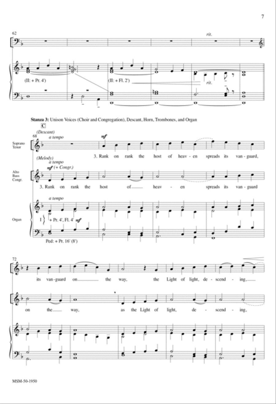 Processional on Let All Mortal Flesh Keep Silence 4-Part scores gallery preview page 5