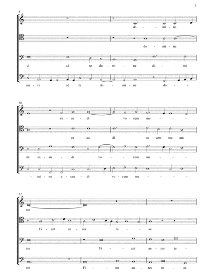 Josquin des Prez: De Profundis Clamavi Choir scores gallery preview page 3