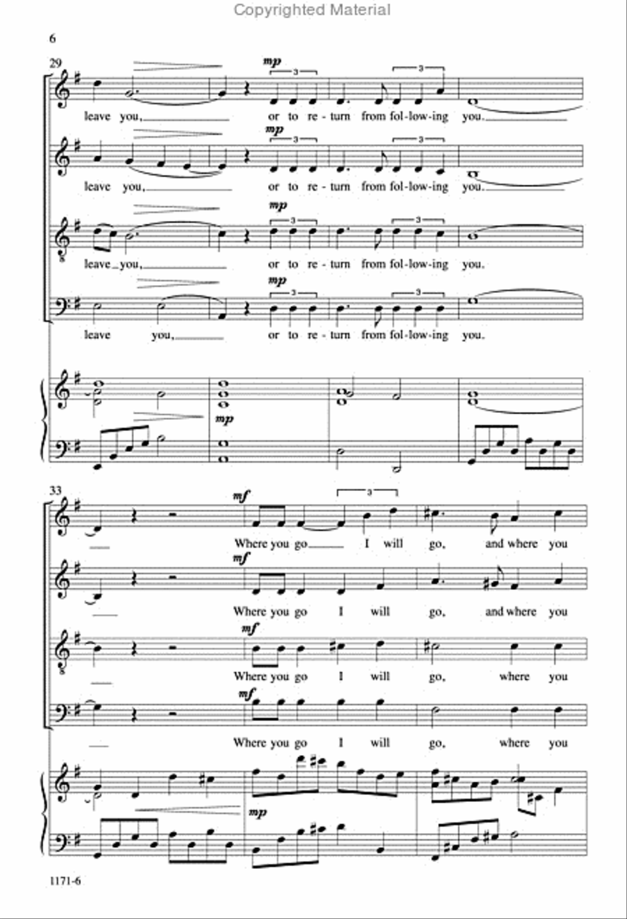 Song of Ruth - SATB divisi Octavo Divisi scores gallery preview page 5