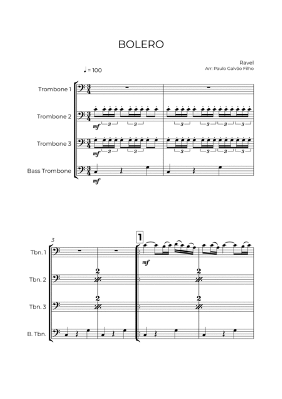 Bolero hotsell ravel trombone