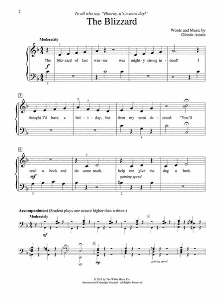 The Blizzard Easy Piano scores gallery preview page 2