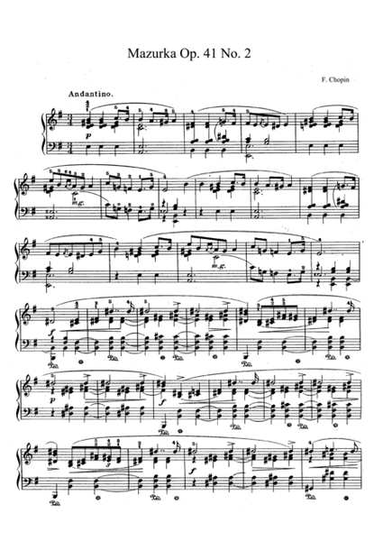 Chopin Mazurka Op. 41 No. 1-4