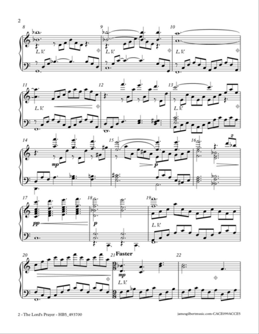 The Lord's Prayer The Lord's Prayer Handbell Choir scores gallery preview page 2