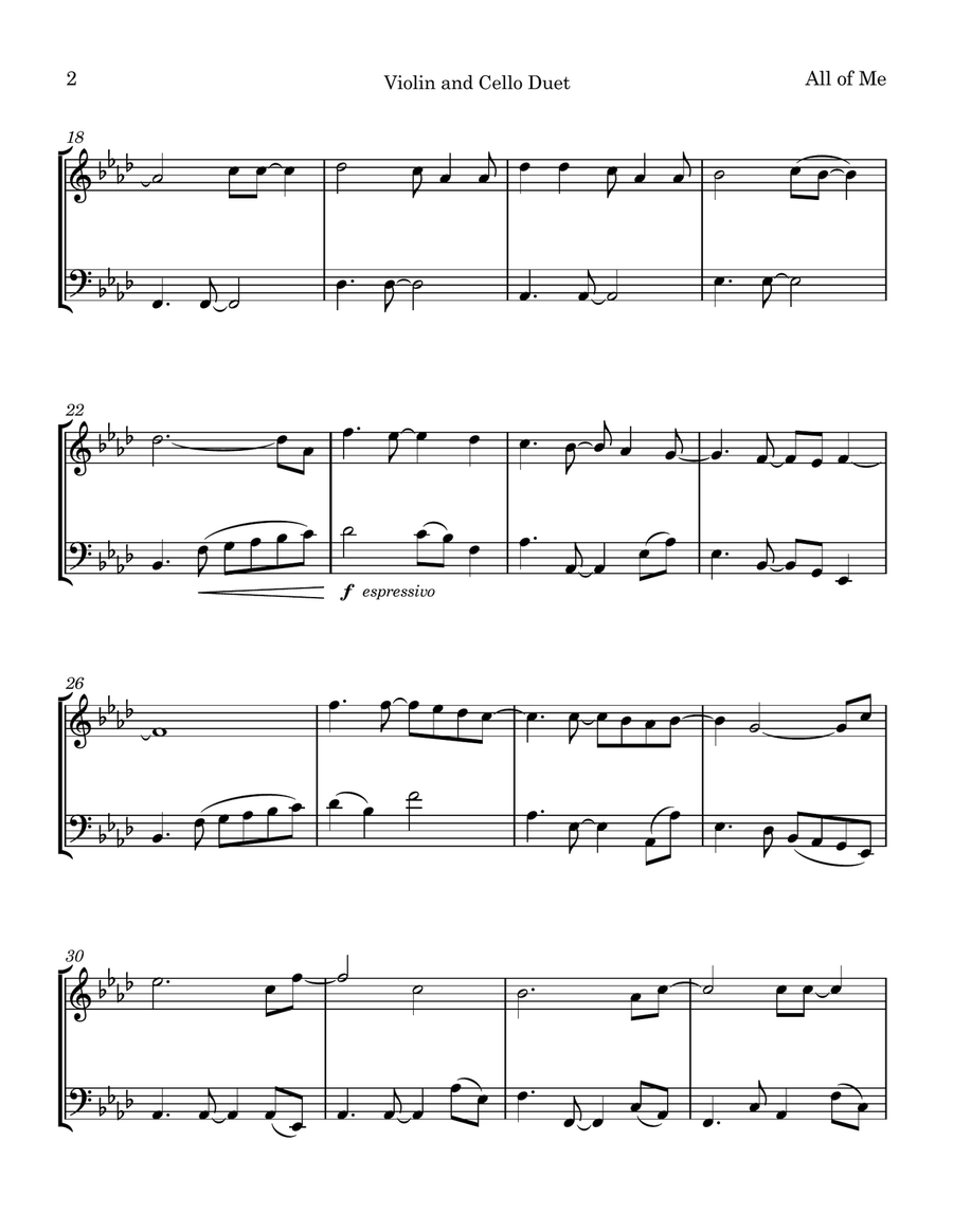All Of Me String Duet scores gallery preview page 3