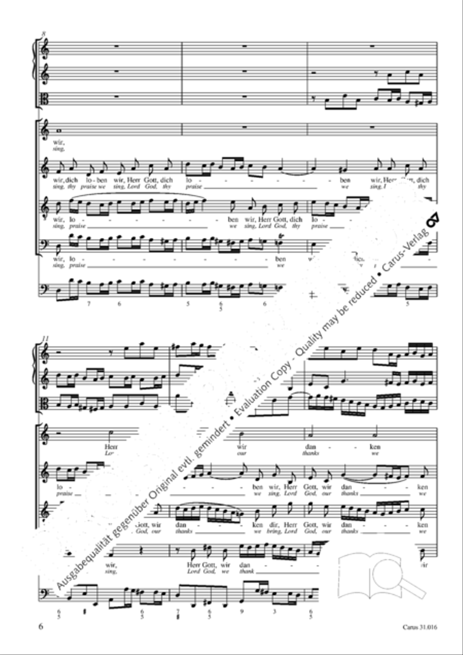 Lord God, thy praise we sing (Herr Gott, dich loben wir) ATB scores gallery preview page 7