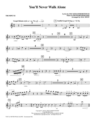 Book cover for You'll Never Walk Alone (from Carousel) (arr. Mac Huff) - Trumpet 2