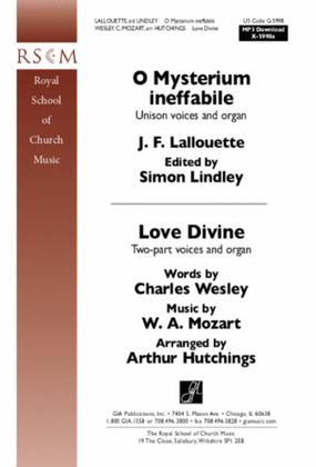 Book cover for O mysterium ineffabile / Love Divine
