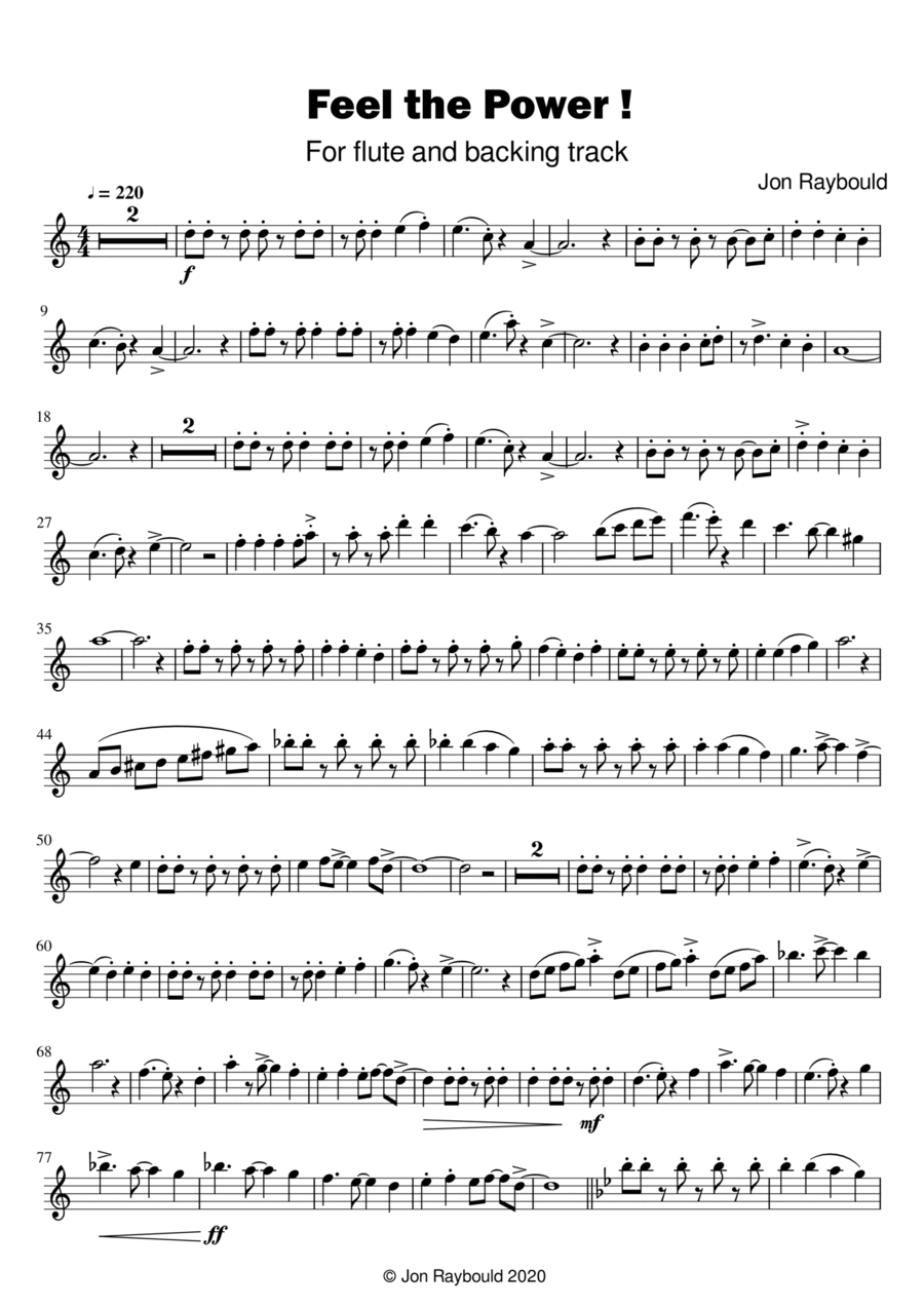 Feel the Power! Flute Solo scores gallery preview page 1