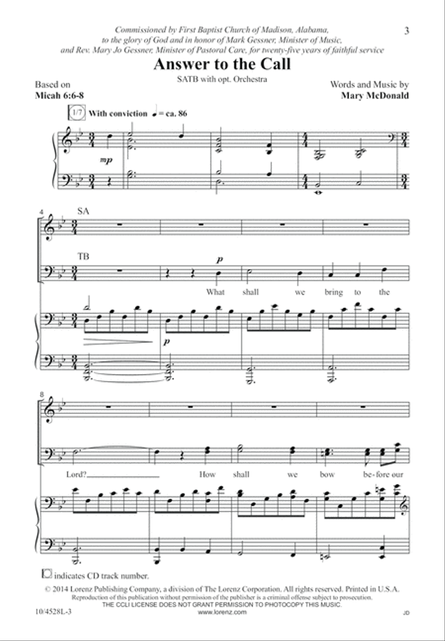 Answer to the Call 4-Part scores gallery preview page 4