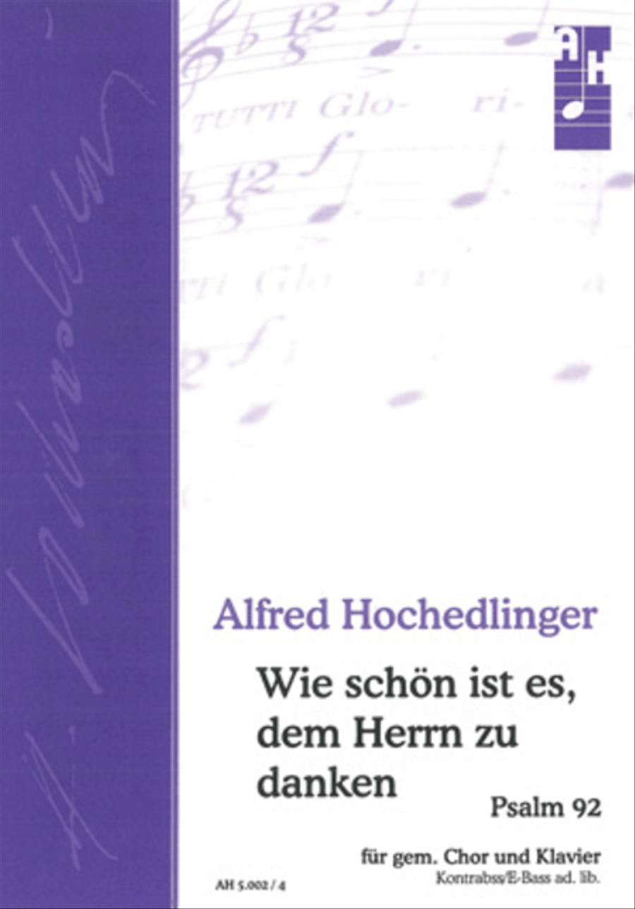 Wie schon ist es, dem Herrn zu danken 4-Part scores gallery preview page 1