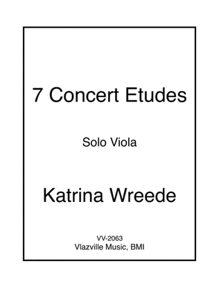 Book cover for 7 Concert Etudes for Solo Viola