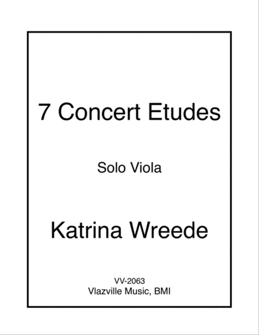 7 Concert Etudes for Solo Viola