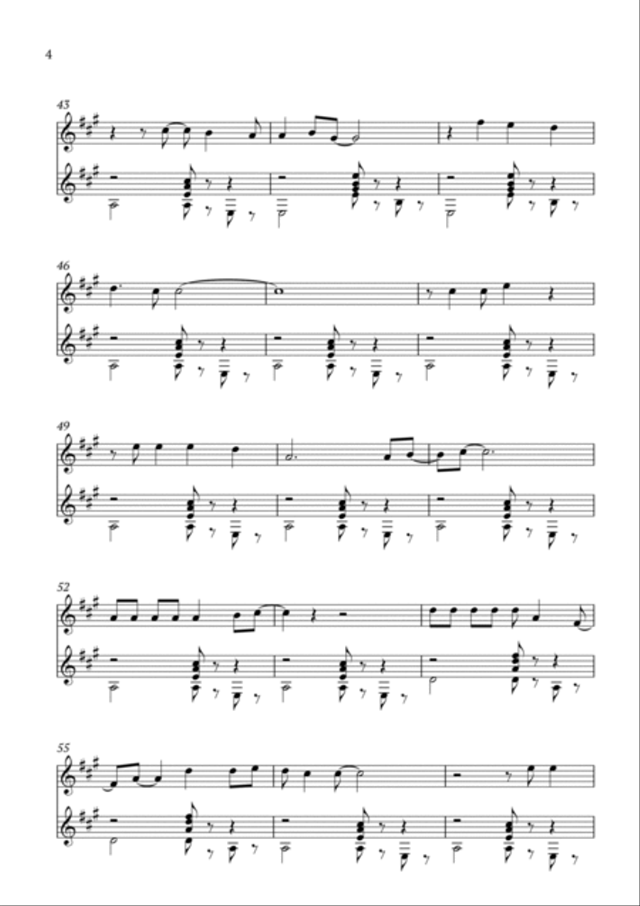 Kiss The Girl String Duet scores gallery preview page 4